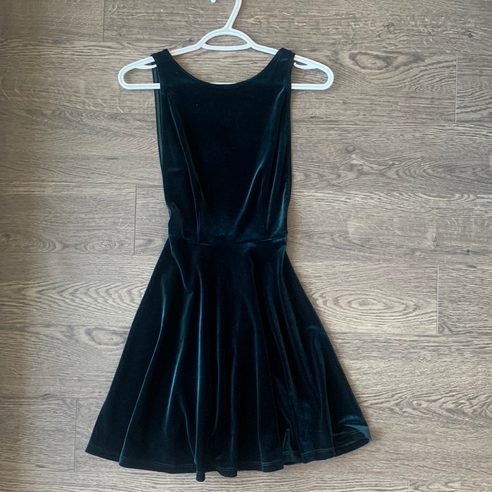 Velvet Open Back American Apparel Dress